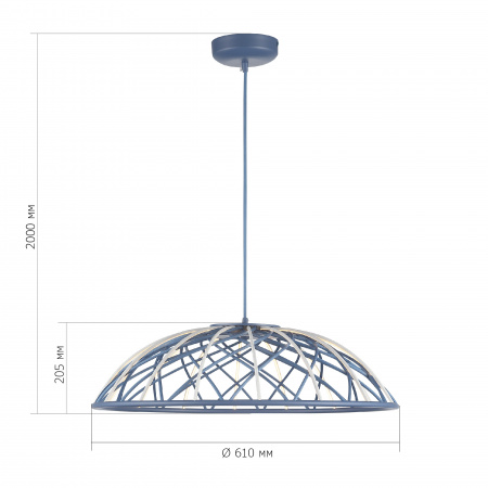 ST LUCE SL6016.703.01 Светильник подвесной ST-Luce Синий/Синий LED 1*20W 3000K БАУНД