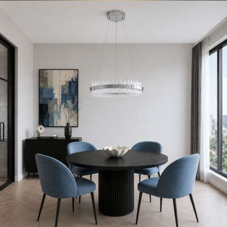 ST LUCE SL383.103.01 Светильник подвесной ST-Luce Хром/Хром, Прозрачный LED 1*34W 3000K КЕРИО