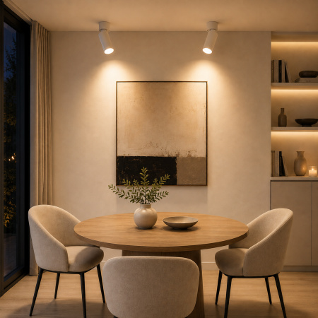 ST LUCE ST171.532.07 Светильник потолочный Белый LED 1*7W 3000K 560Lm Ra>90 60° IP20 D52xH130 220-240VV Накладные светильники