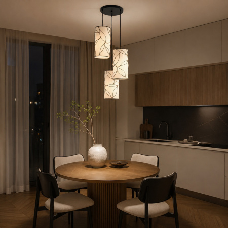 ST LUCE SL6228.403.03 Светильник подвесной ST-Luce Черный/Бежевый E27 3*60W РУТ