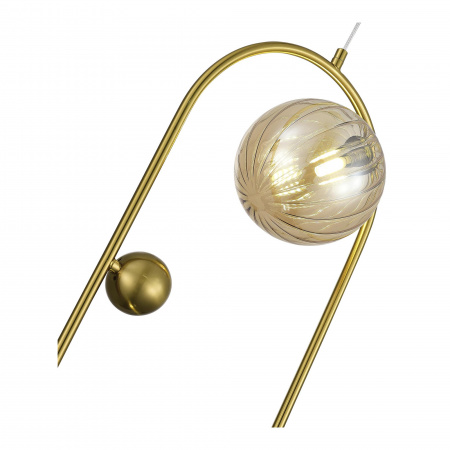 ST LUCE SL1515.303.02 Светильник подвесной ST-Luce Латунь/Янтарный,Дымчатый G9 2*5W 4000K СФЕРА
