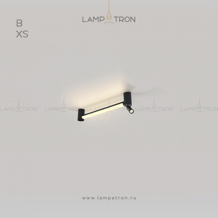 Потолочный светильникLampatron FORCE, Тип B. Размер XS. Цвет Черный