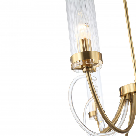 ST LUCE SL1400.303.08 Люстра подвесная ST-Luce Латунь/Латунь, Прозрачный E14 8*40W ИЛЛЮМИА