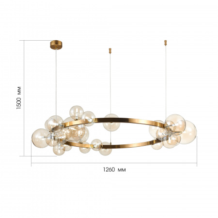 ST LUCE SL1165.303.24 Светильник подвесной ST-Luce Бронза/Коньячный G4 24*5W НЕКТОН