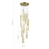 ST LUCE SL6205.303.09 Светильник подвесной ST-Luce Латунь/Прозрачный LED 1*99W 4000K ЭЛИКА