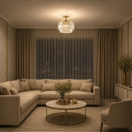ST LUCE SL6138.313.12 Светильник потолочный ST-Luce латунь/прозрачный E14 12*40W РИТЦ