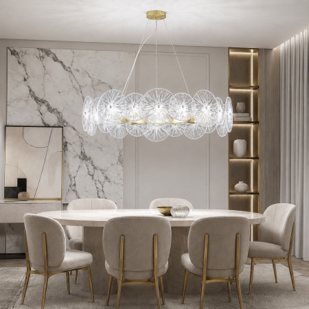 ST LUCE SL1657.203.10 Люстра подвесная ST-Luce Золотистый/Прозрачный E14 10*40W ФЛЕРО