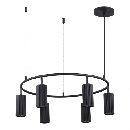 ST LUCE SL1213.403.06 Светильник подвесной ST-Luce Черный/Черный GU10 6*5W 4000K КЕНДО