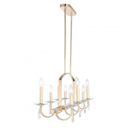 ST LUCE SL1405.223.08 Люстра подвесная ST-Luce Латунь/Латунь, Прозрачный E14 8*40W ЭЛЕГАНС