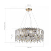 ST LUCE SL1655.203.08 Люстра подвесная ST-Luce Золотистый/Прозрачный E14 8*40W ДЕЗИО
