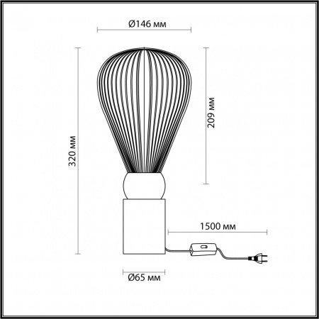 Настольная лампа ODEON LIGHT MODERN 5417/1T