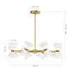 ST LUCE SL2004.313.12 Светильник подвесной ST-Luce латунь/прозрачный, белый, латунь G9 LED 12*5W СПИРИТ