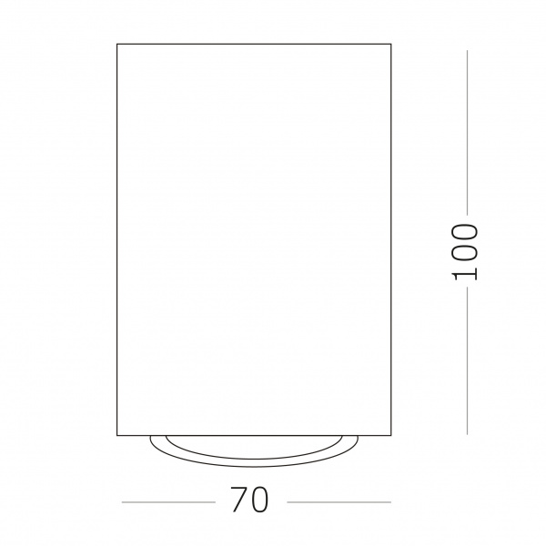 ST LUCE ST108.507.01 Светильник потолочный Белый GU10 1*50W  IP20 D70xH100 220V Без ламп Накладные светильники