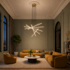 ST LUCE SL394.223.06 Светильник подвесной ST-Luce Матовое золото/Белый LED 6*16,6W 4000K БАСОНИ