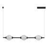 ST LUCE SL6120.403.03 Светильник подвесной ST-Luce Черный/Прозрачное кракелированное стекло LED 3*8,5W 3000K ПИК