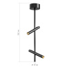 ST LUCE SL6210.403.02 Светильник подвесной ST-Luce Черный/Черный, Золотистый LED 2*3W 3000K ЛИЛИТ