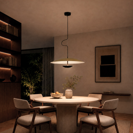 ST LUCE SL6502.213.01 Светильник подвесной ST-Luce Золотистый,Черный/Золотистый LED 1*40W 3000K АРМОНИКО