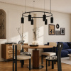 ST LUCE SL1213.403.06 Светильник подвесной ST-Luce Черный/Черный GU10 6*5W 4000K КЕНДО