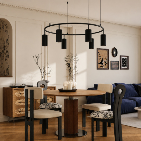 ST LUCE SL1213.403.06 Светильник подвесной ST-Luce Черный/Черный GU10 6*5W 4000K КЕНДО