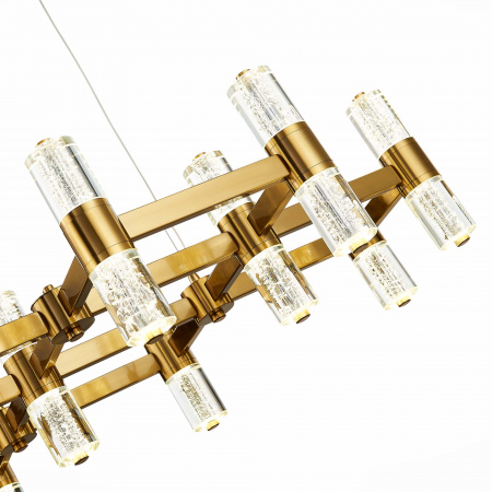ST LUCE SL6007.203.26 Люстра подвесная ST-Luce Латунь/Прозрачный LED 26*2,5W 4000K ГЕМИНА
