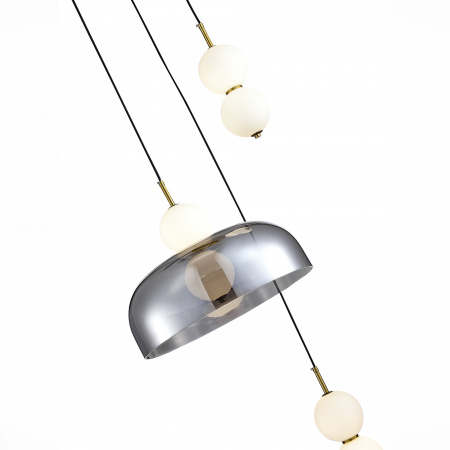 ST LUCE SL6112.203.21 Светильник подвесной ST-Luce Золотистый/Молочно-Белый,Прозрачно-Дымчатый LED 1*21W ОДИ