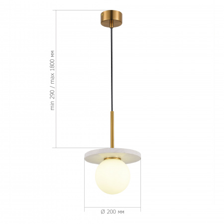 ST LUCE SL1191.353.01 Светильник подвесной ST-Luce Латунь/Латунь, Белый G9 LED 1*5W 4000K НЕБУЛА