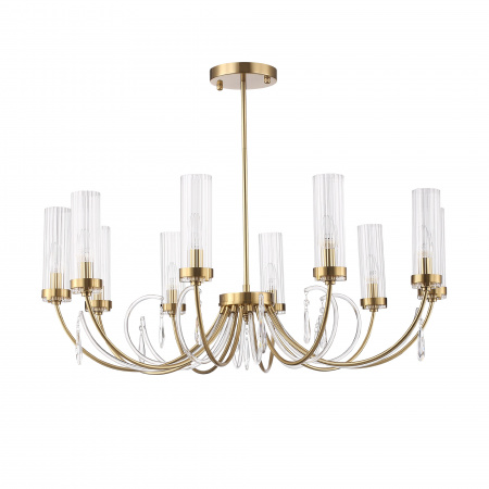 ST LUCE SL1400.303.10 Люстра подвесная ST-Luce Латунь/Латунь, Прозрачный E14 10*40W ИЛЛЮМИА