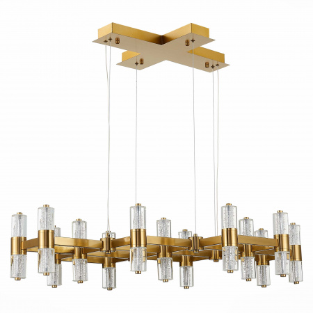 ST LUCE SL6007.203.26 Люстра подвесная ST-Luce Латунь/Прозрачный LED 26*2,5W 4000K ГЕМИНА