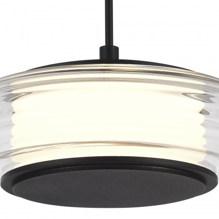 ST LUCE SL6239.403.01 Светильник подвесной ST-Luce черный/прозрачный LED 1*7W 3000K ФРИТЕЛЛА