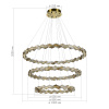 ST LUCE SL6009.203.03 Люстра подвесная ST-Luce Золотистый/Прозрачный,Янтарный LED 1*75W 3000K ДИАМАНТА