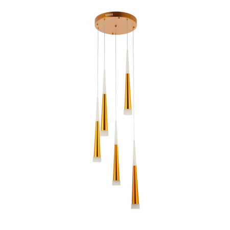 EVOLUCE SLE200103-05 Светильник подвесной Золотистый/Золотистый, Белый LED 5*7W 3000K ОРПЕЛО