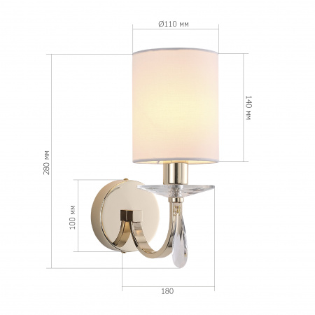 ST LUCE SL1405.221.01 Светильник настенный ST-Luce Латунь/Прозрачный E14*1 40W ЭЛЕГАНС