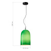ST LUCE SL2001.413.01 Светильник подвесной ST-Luce Черный/Зеленый E27 1*60W МИЛО