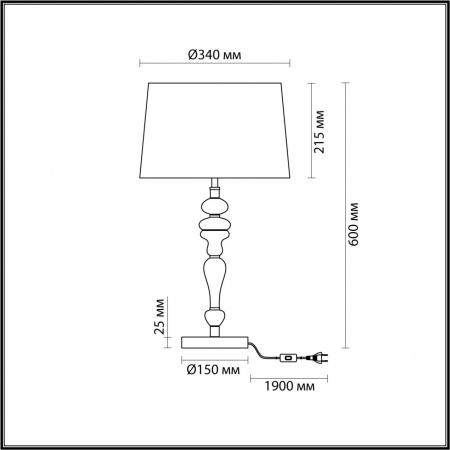 Настольная лампа ODEON LIGHT CLASSIC 5040/1T