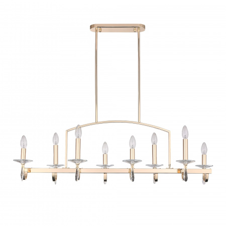 ST LUCE SL1405.223.08 Люстра подвесная ST-Luce Латунь/Латунь, Прозрачный E14 8*40W ЭЛЕГАНС