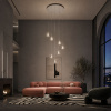 ST LUCE SL6017.101.07 Светильник подвесной ST-Luce Хром/Прозрачный с пузырьками воздуха LED 7*3W 3000K АКВА