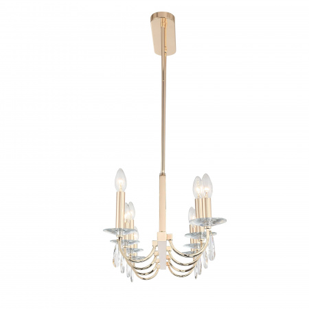 ST LUCE SL1405.223.08 Люстра подвесная ST-Luce Латунь/Латунь, Прозрачный E14 8*40W ЭЛЕГАНС