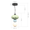 ST LUCE SL6134.403.01 Светильник подвесной ST-Luce черный/зелёный, синий, опаловый LED 1*8W 3000K ФЛОРЕНТИНИ