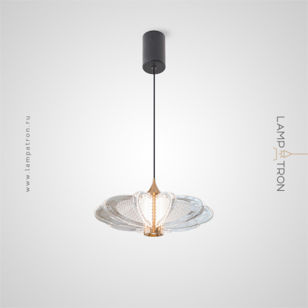 Подвесной светильник Lampatron TAPANI, Цвет Латунь + Прозрачный