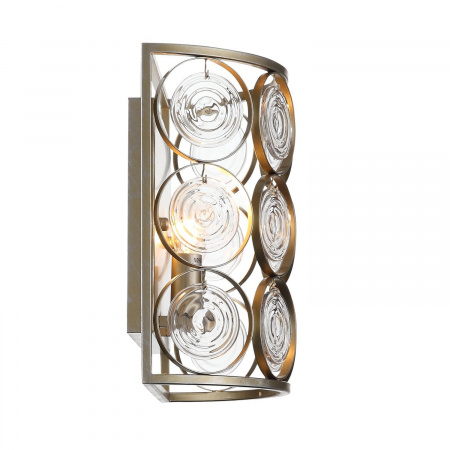 ST LUCE SL1105.201.02 Светильник настенный ST-Luce Золотистый с патиной/Золотистый, Прозрачный E14 2*60W СЕРАНДА