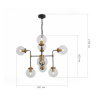 ST LUCE SL234.403.08 Люстра подвесная ST-Luce Черный, Золото/Прозрачный E27 8*40W ВАРЬЕТА
