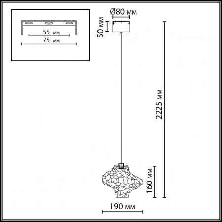 Подвес ODEON LIGHT L-VISION 5108/3L
