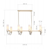 ST LUCE SL1402.263.08 Люстра подвесная ST-Luce Золото/БелыйE14*8 40W ЭЛЕГРА