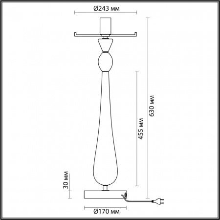 Настольная лампа ODEON LIGHT STANDING 4868/1T