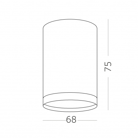 ST LUCE ST113.532.05 Светильник потолочный Белый LED 1*5W 3000K 390Lm Ra>90 120° IP20 D68xH75 170-240V Накладные светильники