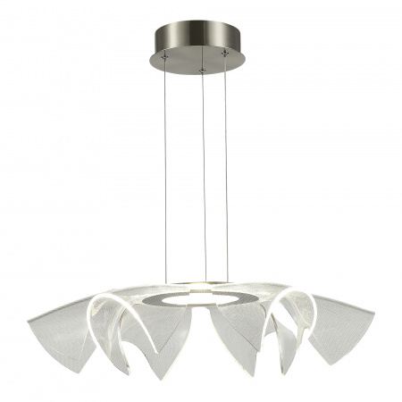 ST LUCE SL6235.103.20 Светильник подвесной ST-Luce Никель/Прозрачный LED 1*20W 4000K ФИЕРА