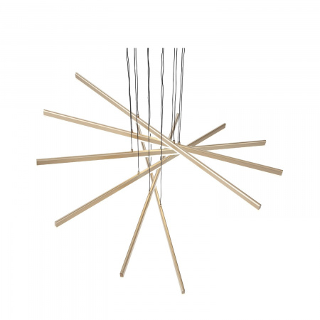 ST LUCE SL394.223.06 Светильник подвесной ST-Luce Матовое золото/Белый LED 6*16,6W 4000K БАСОНИ