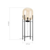 ST LUCE SL1050.525.01 Торшер ST-Luce Черный/Коньячный E27 1*40W (из 2-х коробок) БУРАСКА