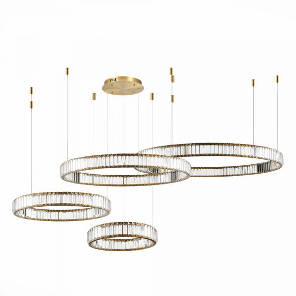ST LUCE SL1622.303.04 Люстра подвесная ST-Luce Латунь/Прозрачный LED 1*190W 4000K ТИВОЛИ