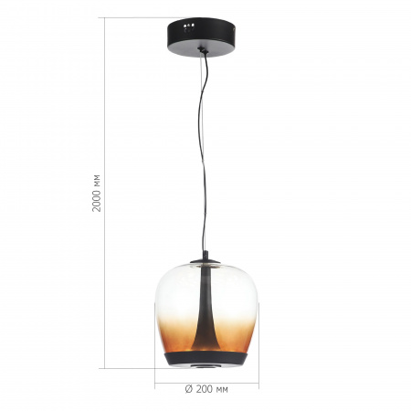 ST LUCE SL6014.413.01 Светильник подвесной ST-Luce Черный/Коричневый, Черный LED 1*17W 3000K РИПЛ